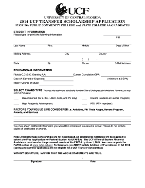 Ucf Application  Form