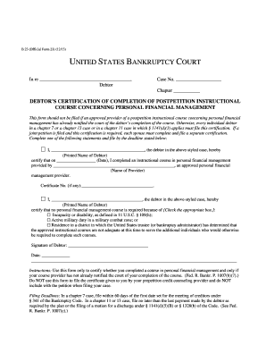 Official Form 23 1213 U S Courts Uscourts