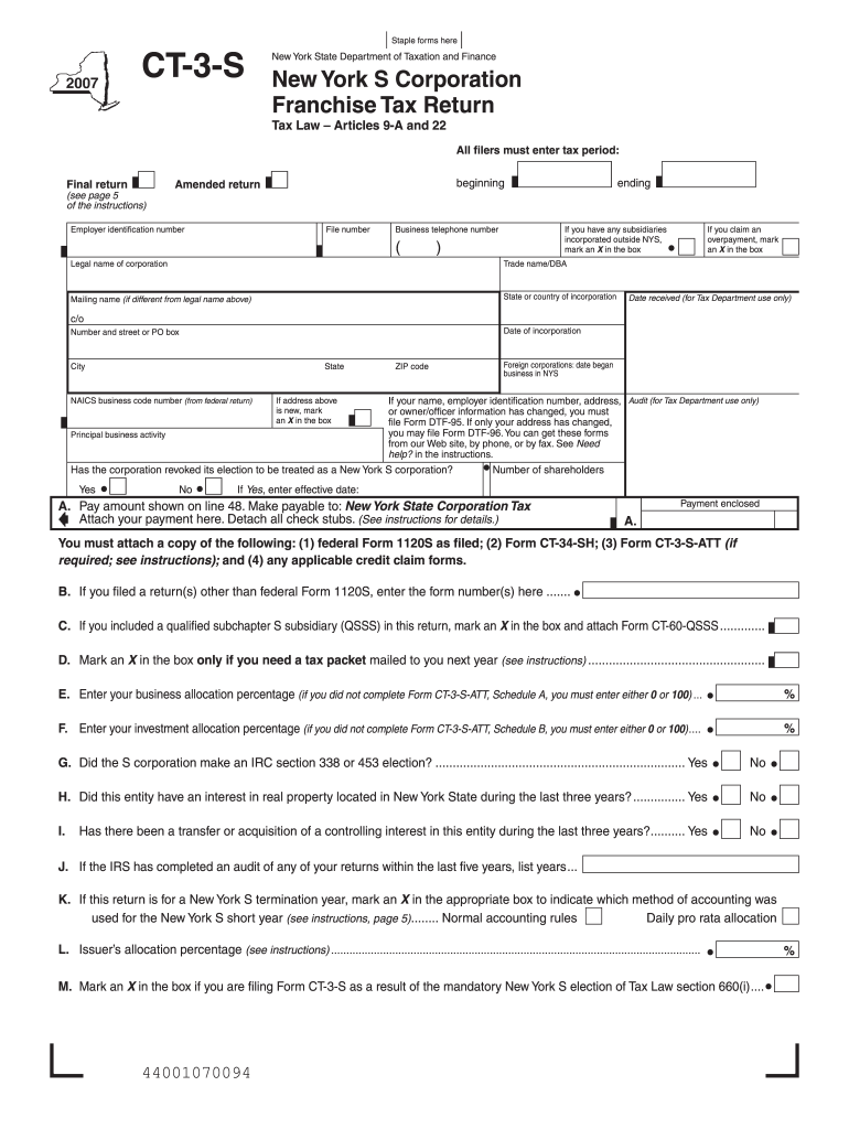  Nys Ct 3s Form 2020