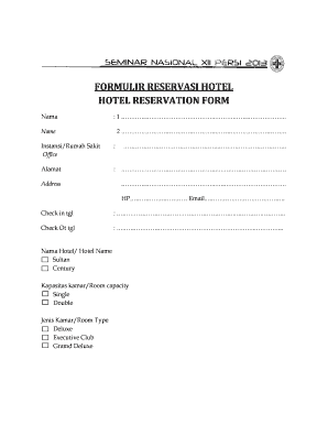 Contoh Registration Form Hotel