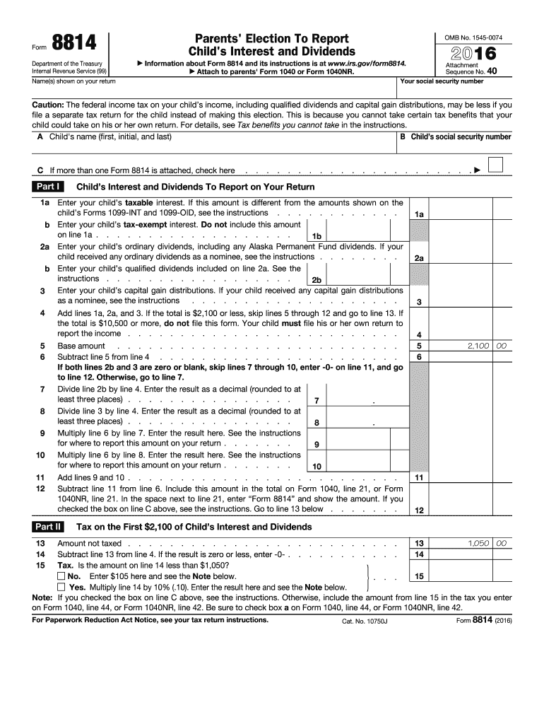 Irs Form 8814