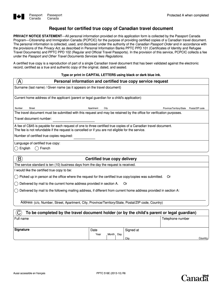 Pptc 516  Form