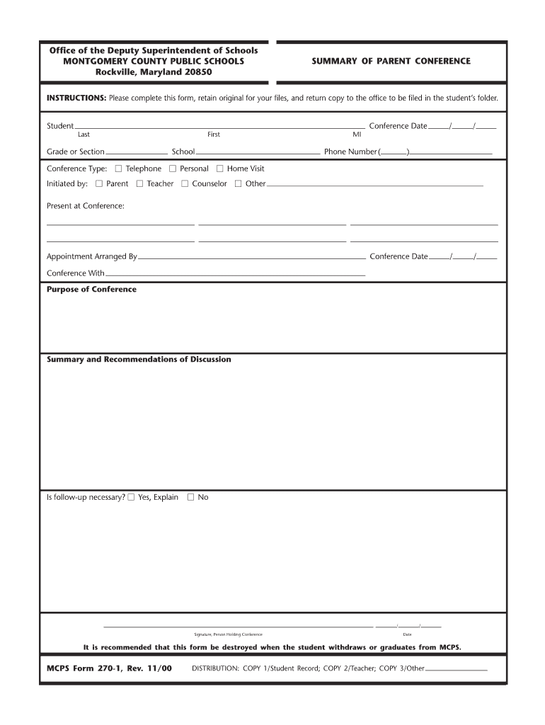 Office of the Deputy Superintendent of Schools MONTGOMERY  Form