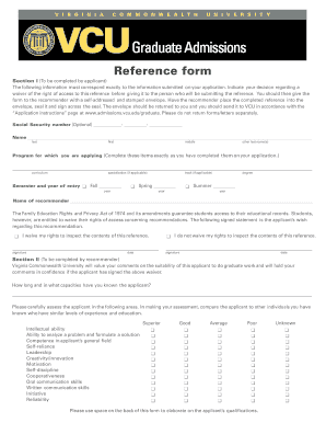  Graduate Admissions Virginia Commonwealth University 2013-2024