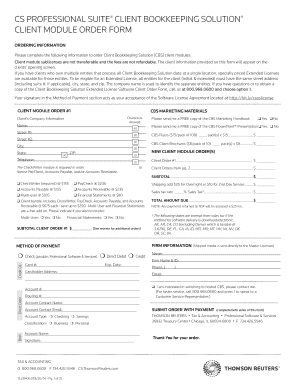 Cs Professional Suite Client Bookkeeping Solution Client Module  Form