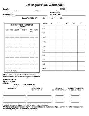 Umregistration  Form