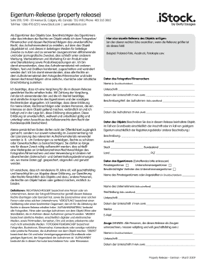 Istock Model Release PDF  Form