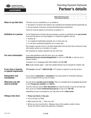 Parenting Payment Partnered  Form