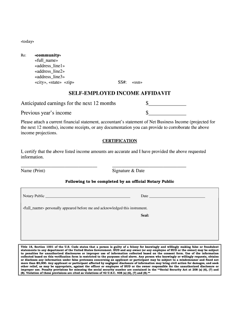 Pua Affidavit Example  Form