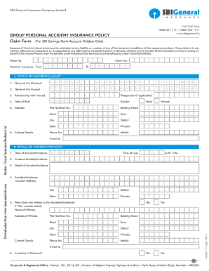 Sbi Claim Form PDF