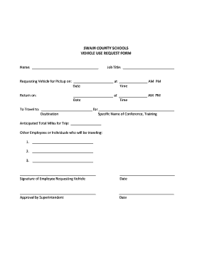 Vehicle Requisition Letter  Form