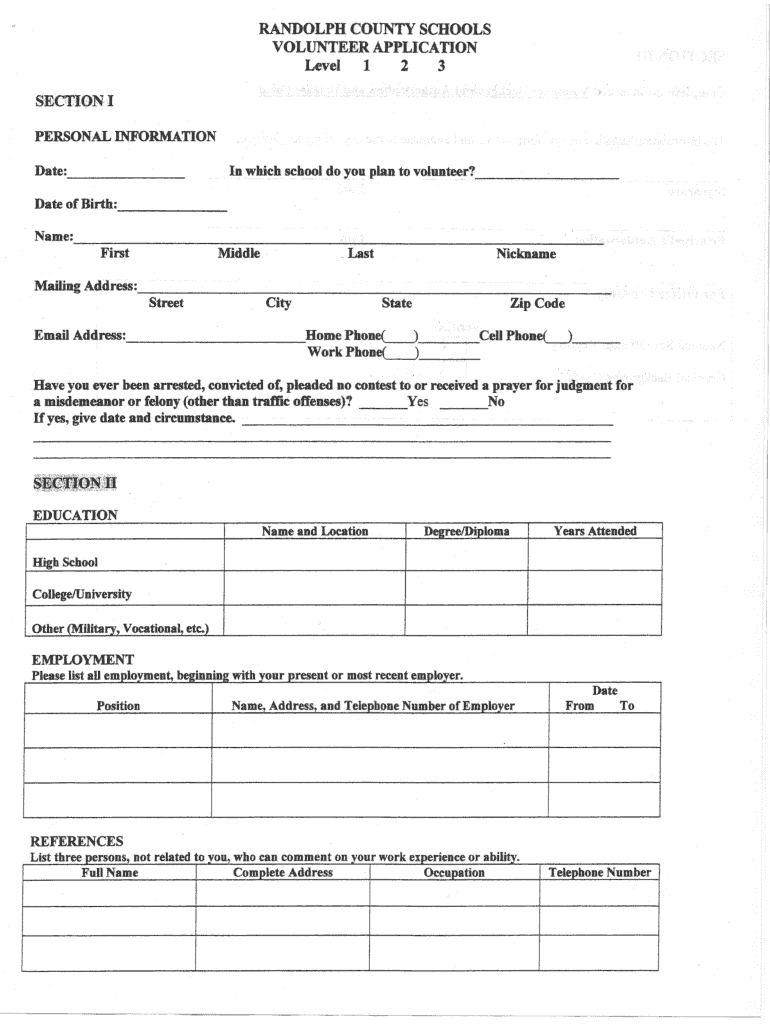 Volunteer Application Template Fill Out And Sign Printable Pdf Template Signnow