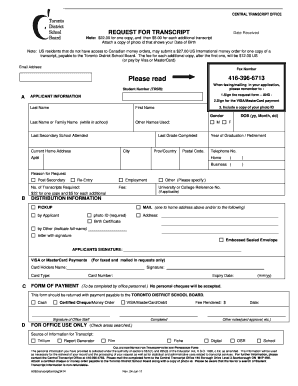  Tdsb Transcript Request 2011-2024