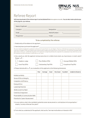 Nus Referee Report Sample  Form