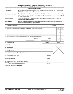 Da Form 5425