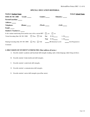 Special Education Referral Form Vashon Island School District Vashonsd