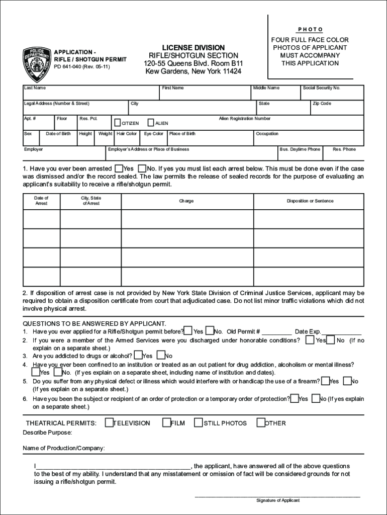  Nyc Shotgun Permit 2011-2024