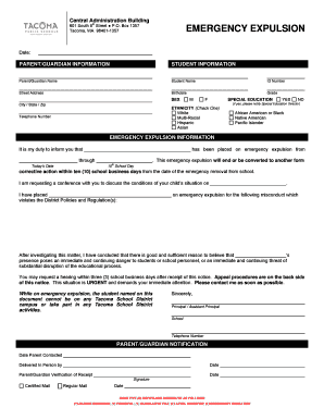 Expulsion Form