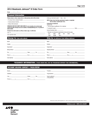 Woodcock Johnson IV Order Form Riverside Publishing