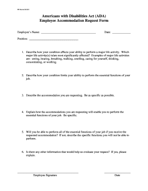 ADA Employee Accommodation Request Form Bc3