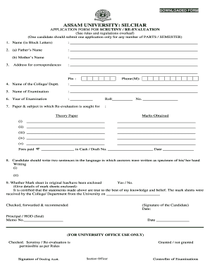 Udalguri College Admission Receipt  Form