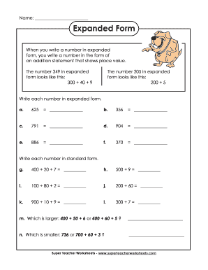 Expanded Form of 205