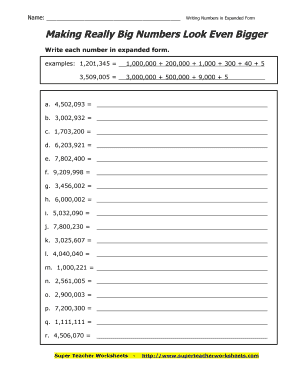 Expanded Form of Fax