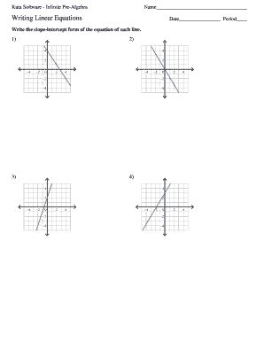 Write the Equation from Each Line  Form