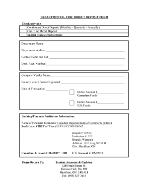 Cibc Auto Deposit Form