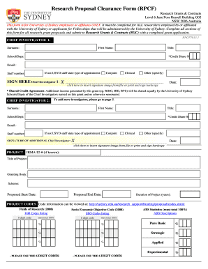  Research Proposal Clearance Form the University of Sydney Sydney Edu 2013-2024