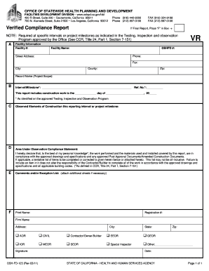  Oshpd Verified Compliance Report 2011-2024