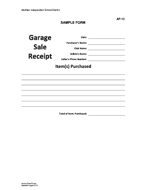  Garage Sale Receipt Template 2012-2024
