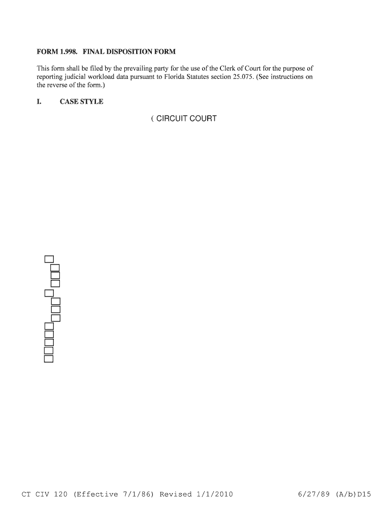  Final Disposition Form Pinellas County 2010-2024