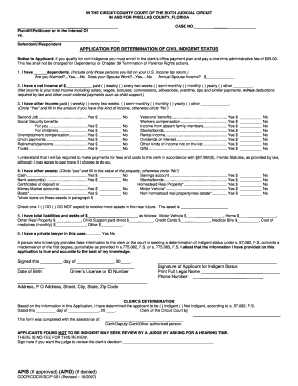 Get and Sign Pinellas County Indigent Transcript Request Form