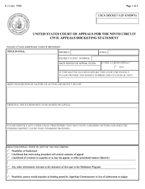 Get and Sign Civil Docketing 2000-2022 Form