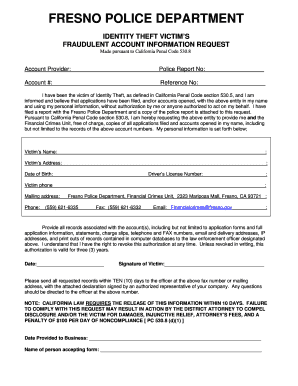 Fresno Police Report Online  Form