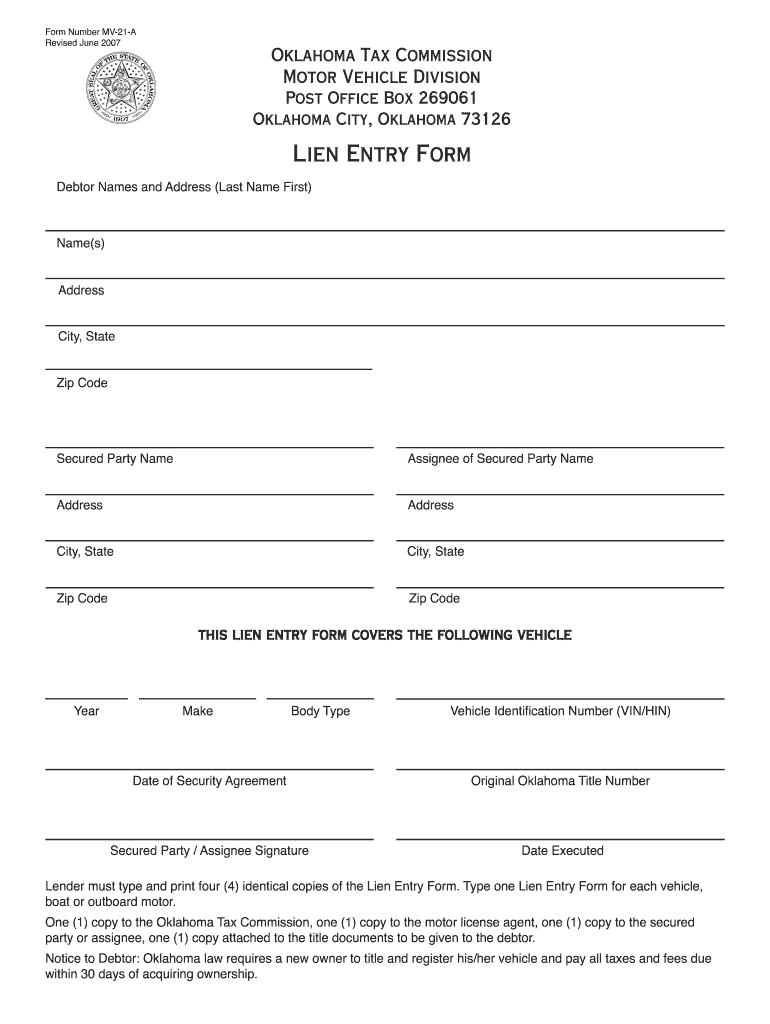 Title 42 Oklahoma  Form