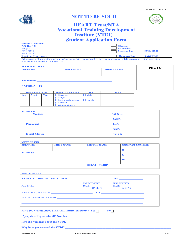  Heart Trust Nta Runaway Bay Application 2013-2024