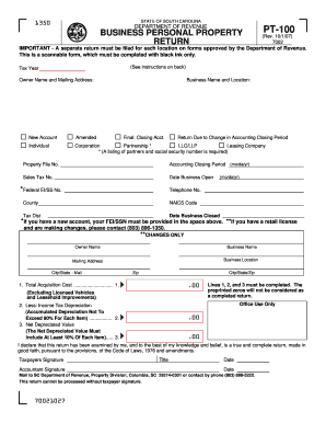 Sc Pt 100 Fillable Form