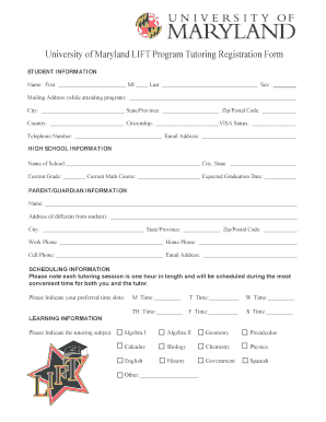 Registration Form University