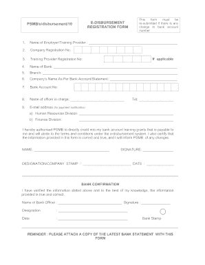 E Disbursement Form Hrdf