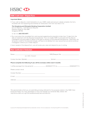 Hsbc Dispute Form Philippines