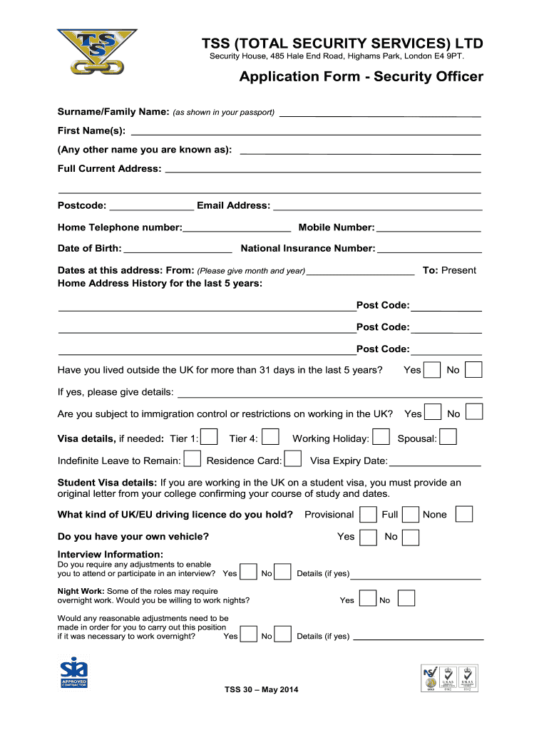  Tss Form 2014-2024