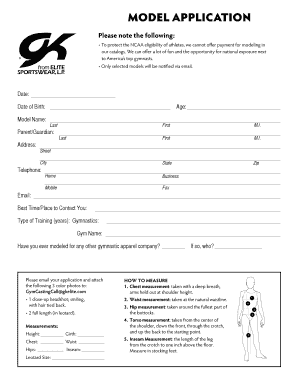 Model Admission Form