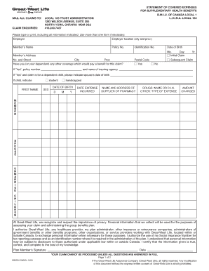 Liuna Local 183 Claiim Forms