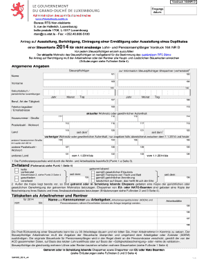 Formulaire 164 Luxembourg