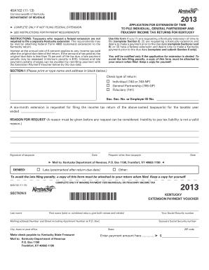 40A102 11 13 Commonwealth of Kentucky DEPARTMENT of REVENUE *1300010028* Revenue Ky  Form