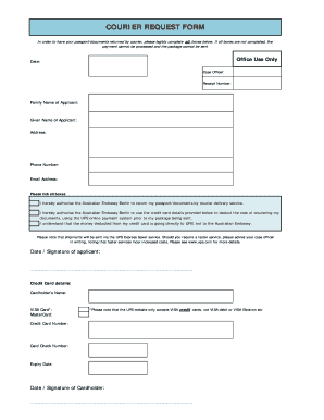 Courier Request Form