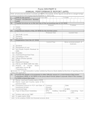 Form ODI PART II