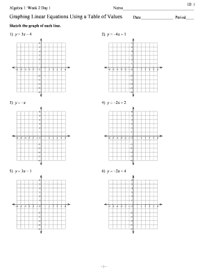 Algebra 1 Week 2 Day 1 Form - Fill Out and Sign Printable PDF Template ...